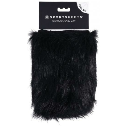 Saffron Spiked Sensory Mitts - Black