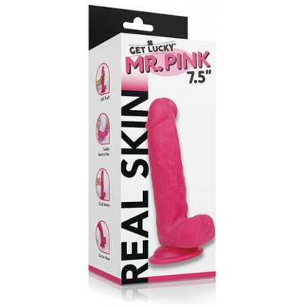 Get Lucky Mr. Pink 7.5" Dual Layer Dong