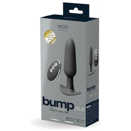 Vedo Bump Plus Rechargeable Remote Control Anal Vibe - Just Black