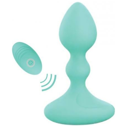 Pink Elephant Lil Rumble Rechargeable Vibe W/remote - Aqua