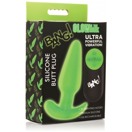 Bang! Glow In The Dark 21x Remote Controlled Butt Plug