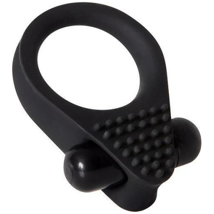 The Black Knight Black Vibrating Cock Ring