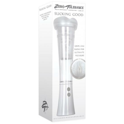 Zero Tolerance Sucking Good Rechargeable Vibrating Pump - White/clear