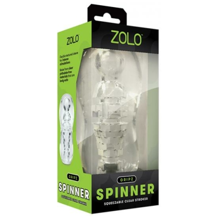 Zolo Gripz Spinner Stroker - Clear